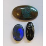 Three dissimilar, unmounted opals