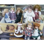 A collection of variously made post 1950s dolls and accessories