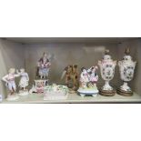 Early 20thC and later European porcelain, decorative items and figures: to include a wall pocket