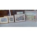 Pictures: to include Gwen Matheson - a study of a marina  watercolour  bears a signature  14" x 21"