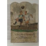 A vintage promotional football themed sign 'Guinness'  print on card  30" x 20"
