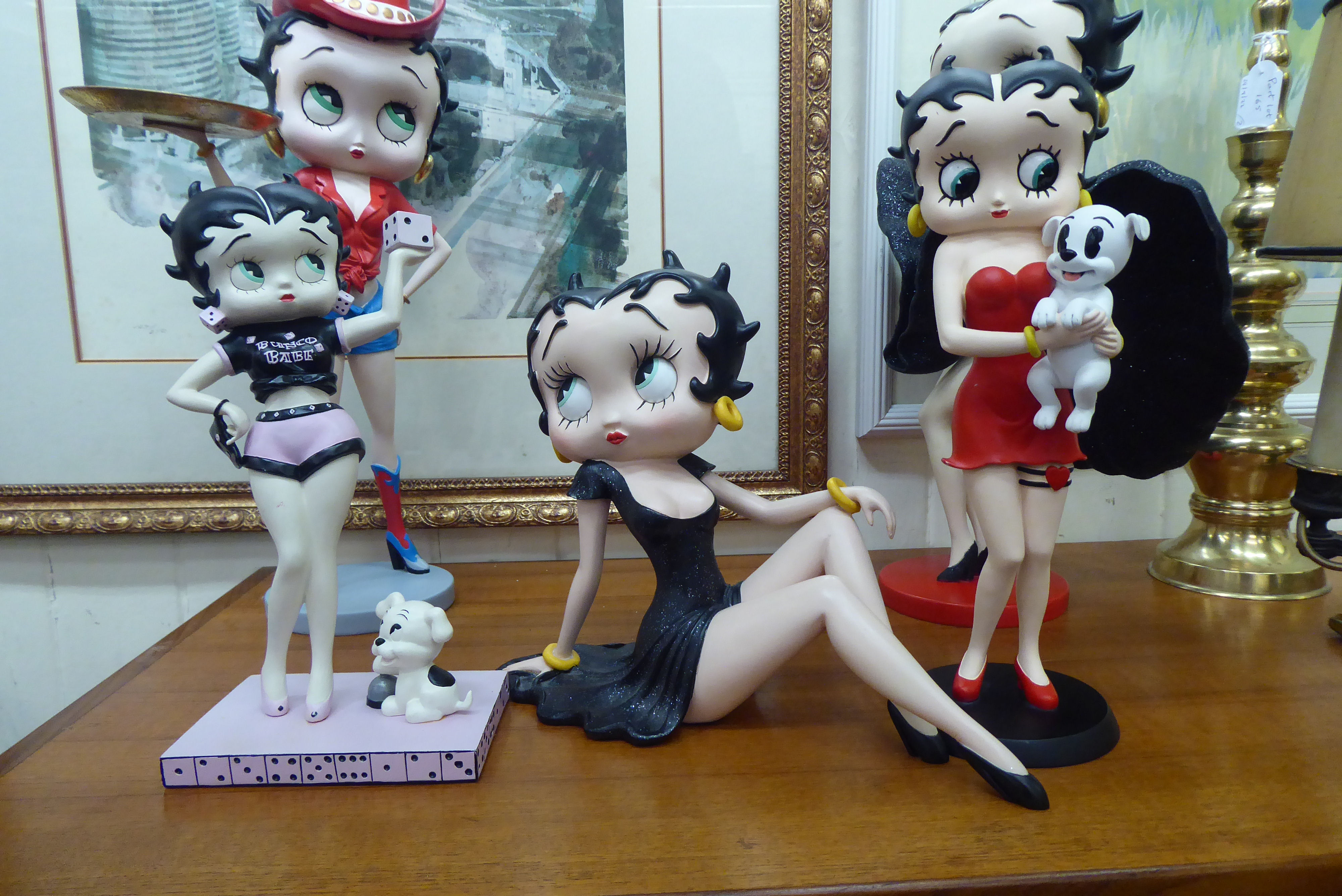 Betty Boop porcelain figures, wearing various costumes  9"-17"h - Image 3 of 4