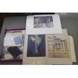 Period photographs, handwritten and printed ephemera, mixed themes: to include Venetian studies