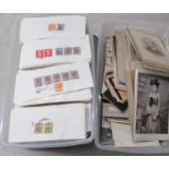 Uncollated used British postage stamps and contemporary ephemera
