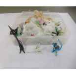 Various blown glass miniature model animals