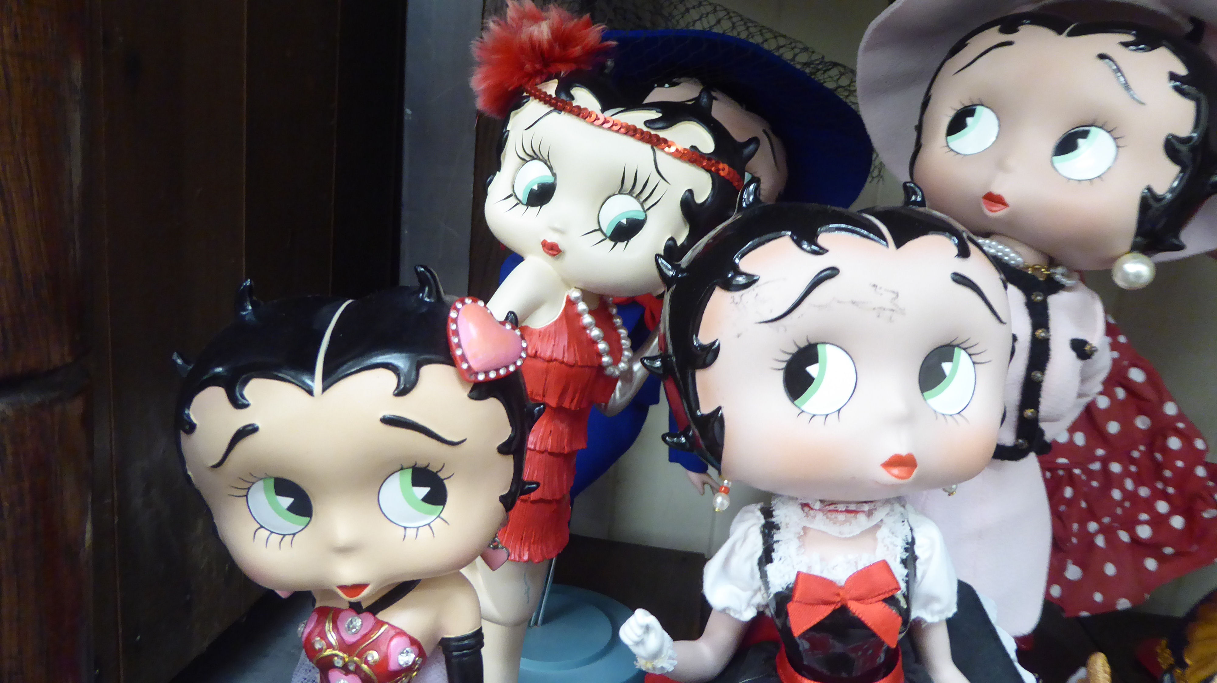 Betty Boop porcelain and composition figures, wearing various costumes  6"-12"h - Image 2 of 6