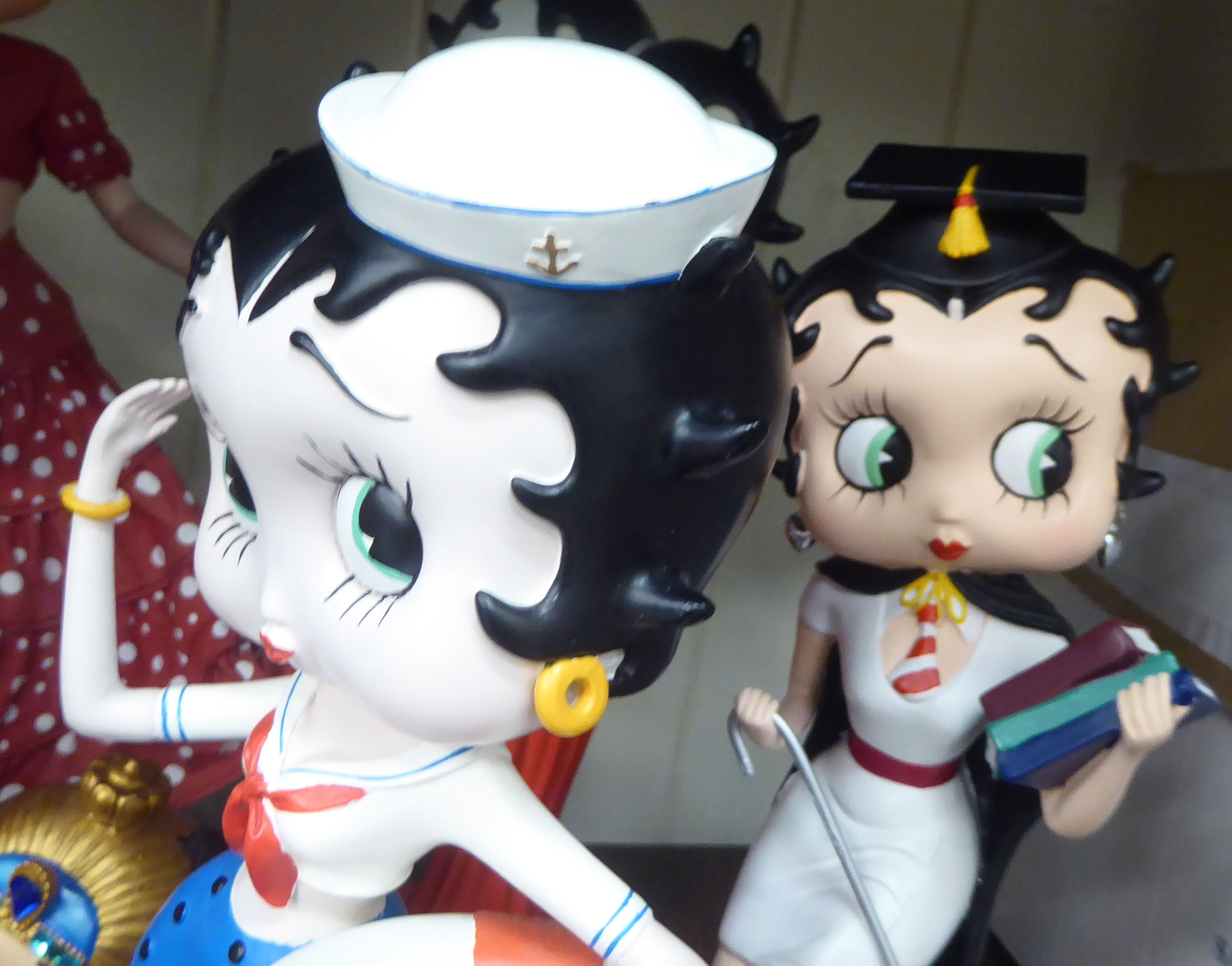 Betty Boop porcelain and composition figures, wearing various costumes  6"-12"h - Image 4 of 6