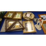 Interior designers accessories: to include 3d deep set glazed and gilt framed still life studies  9"