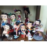 Betty Boop porcelain and composition figures, wearing various costumes  6"-12"h