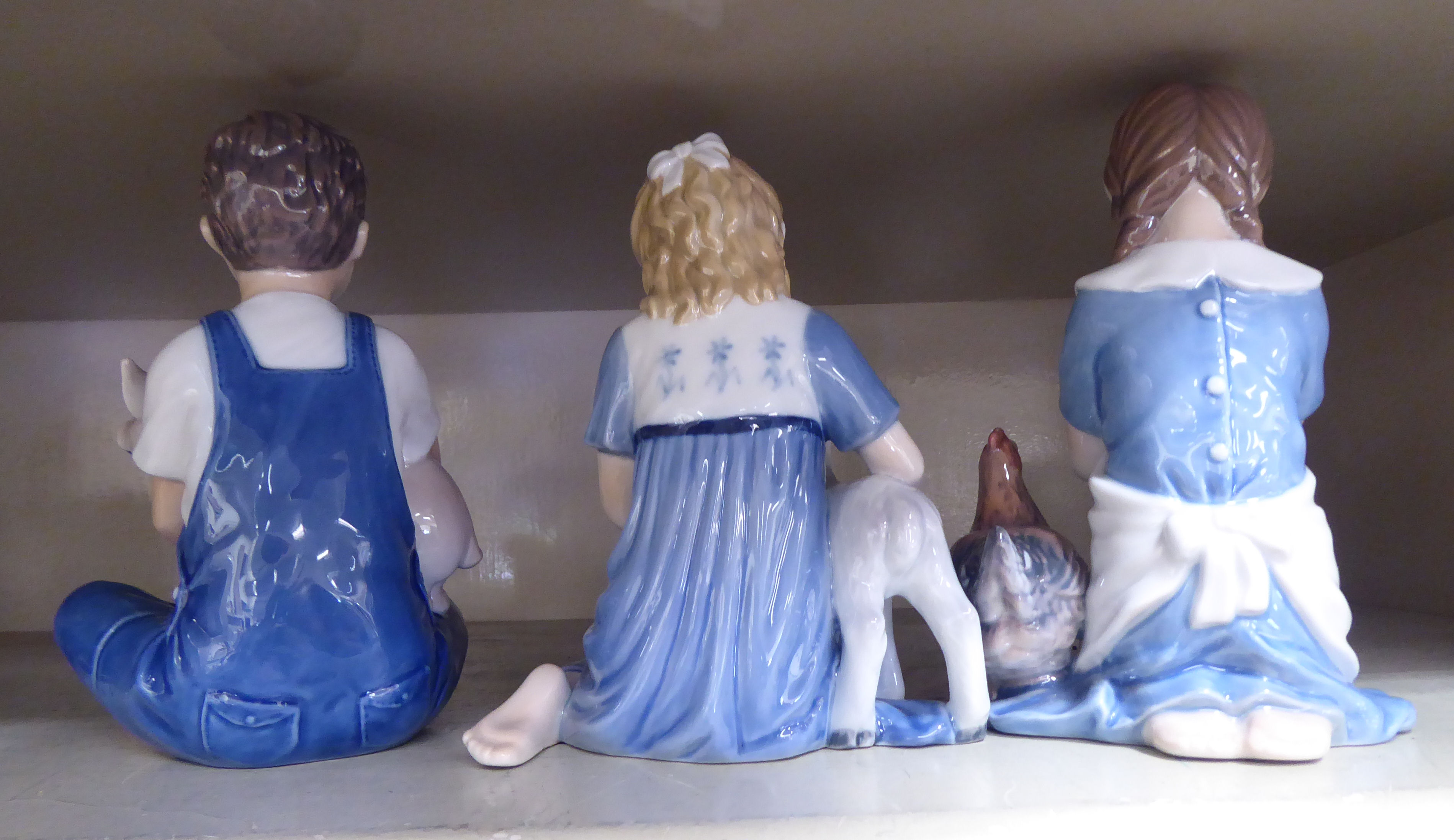 Three Royal Copenhagen porcelain figures, viz. model no.435, 436 and 437  largest 7"h - Image 2 of 3