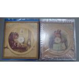 An album containing six Edwardian nursery storyboards with revolving pictures  7"sq