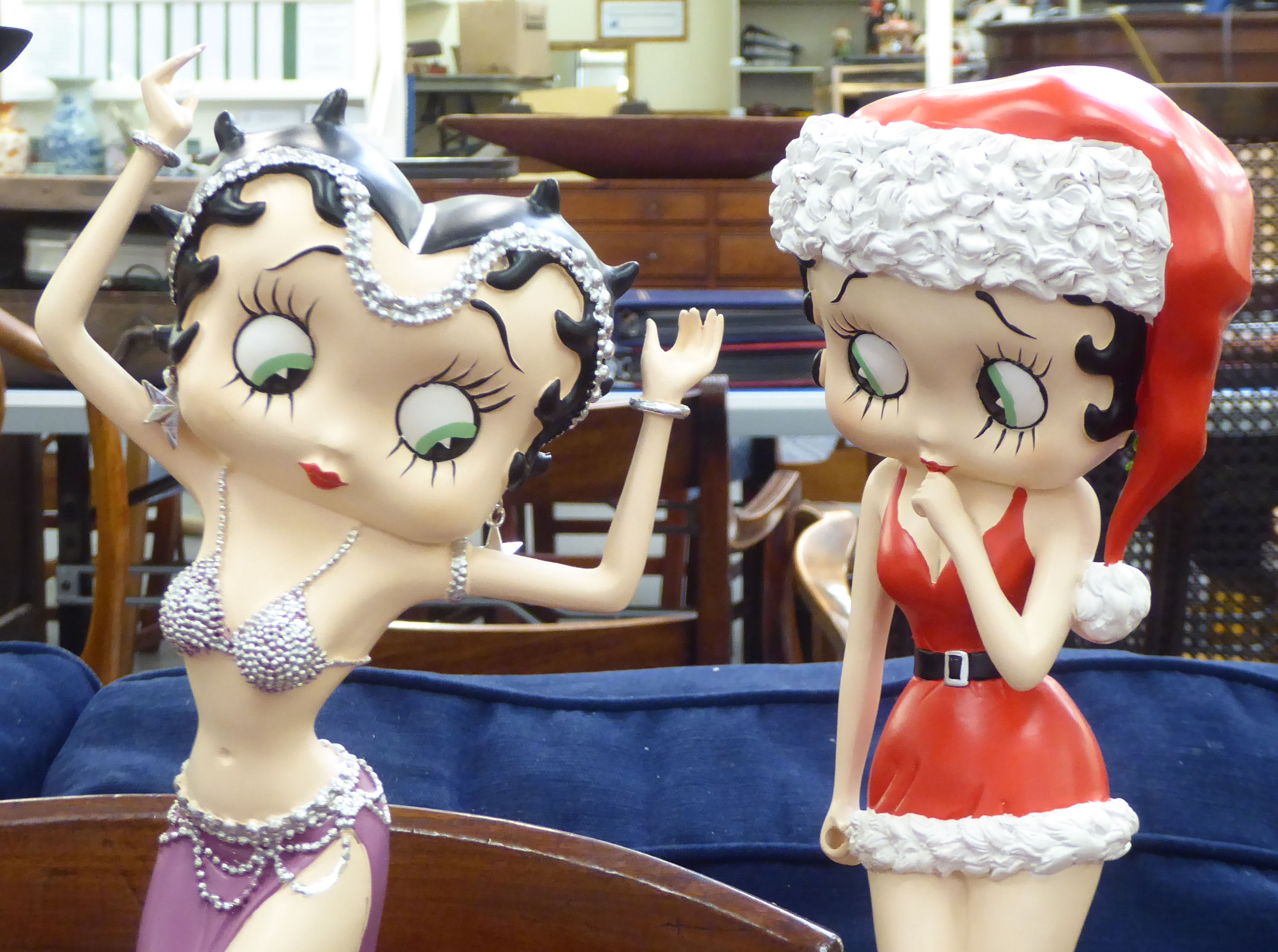 Betty Boop porcelain figures, wearing various costumes  9"-17"h - Image 4 of 5