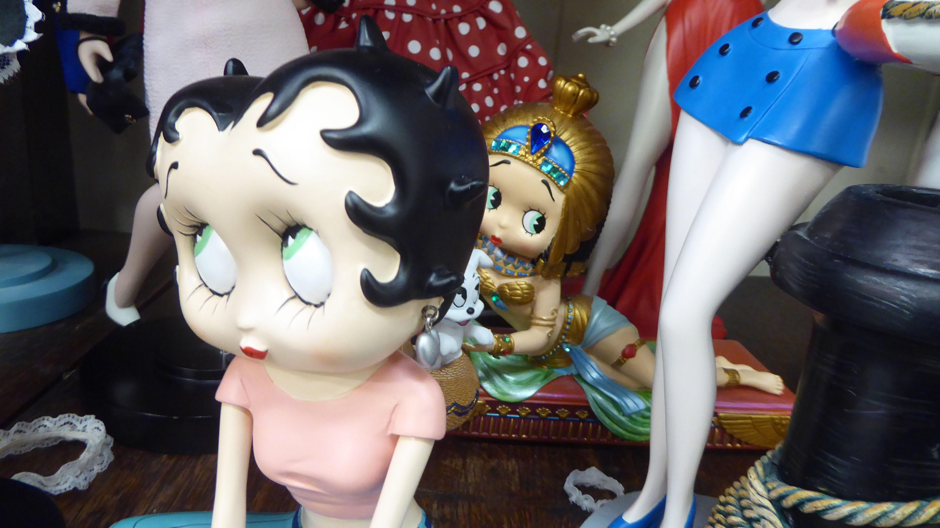 Betty Boop porcelain and composition figures, wearing various costumes  6"-12"h - Image 3 of 6