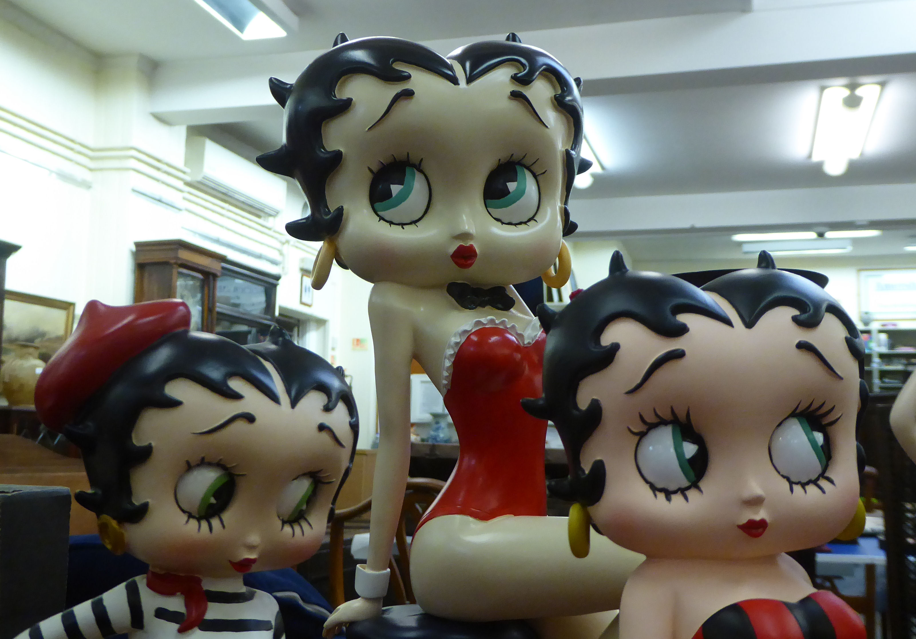 Betty Boop porcelain figures, wearing various costumes  9"-17"h - Image 3 of 5