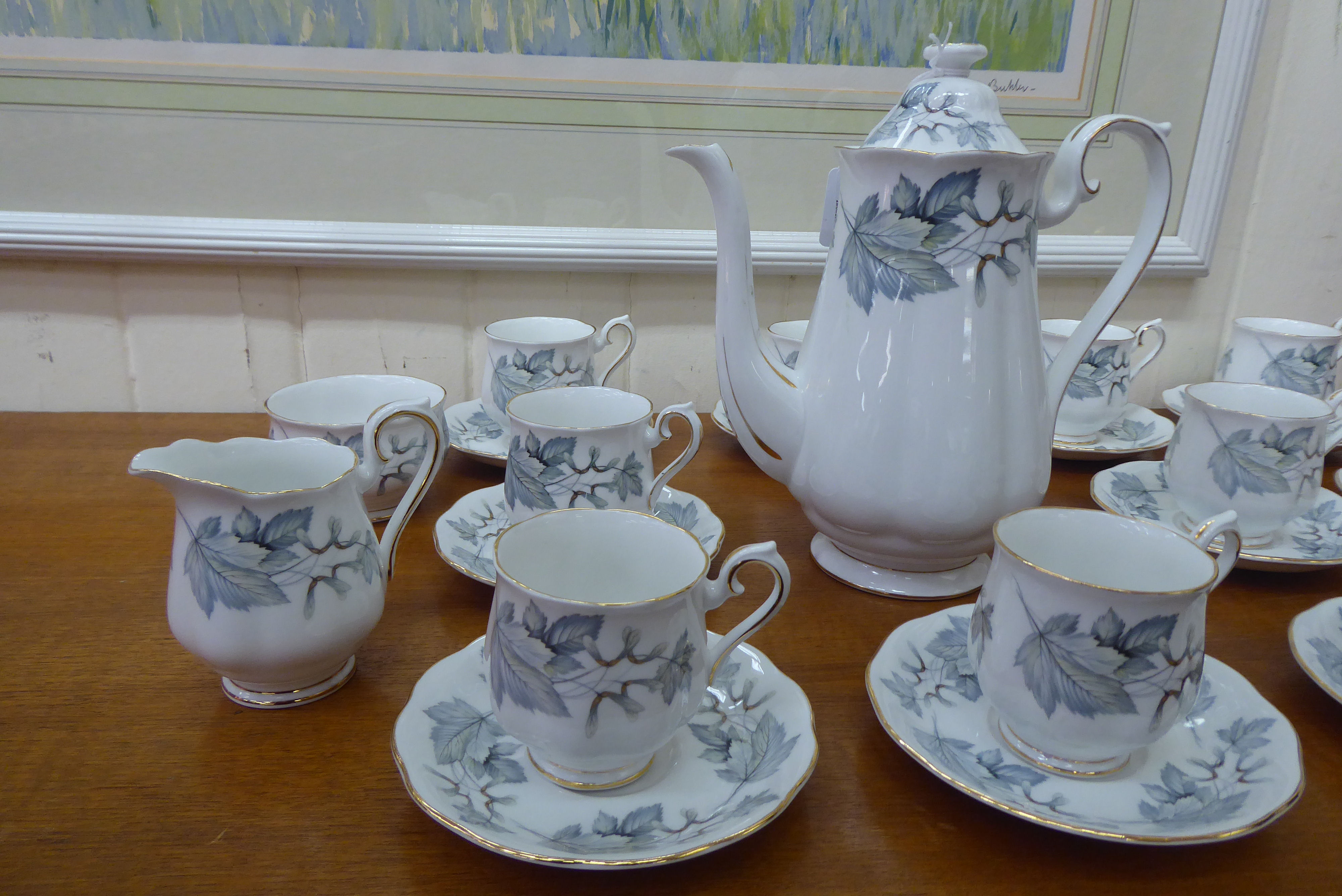 Royal Albert bone china Silver Maple pattern teaware - Image 2 of 5