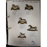 An album collection of fully identified British military badges, some copies: to include 3rd King'