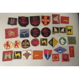 Approx. thirty cloth military arm badges: to include SAS (Please Note: this lot is subject to the