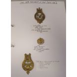 An album collection of fully identified British military badges, some copies, comprising Essex and