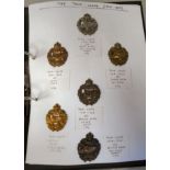 An album collection of fully identified British military badges, some copies: to include The Tank