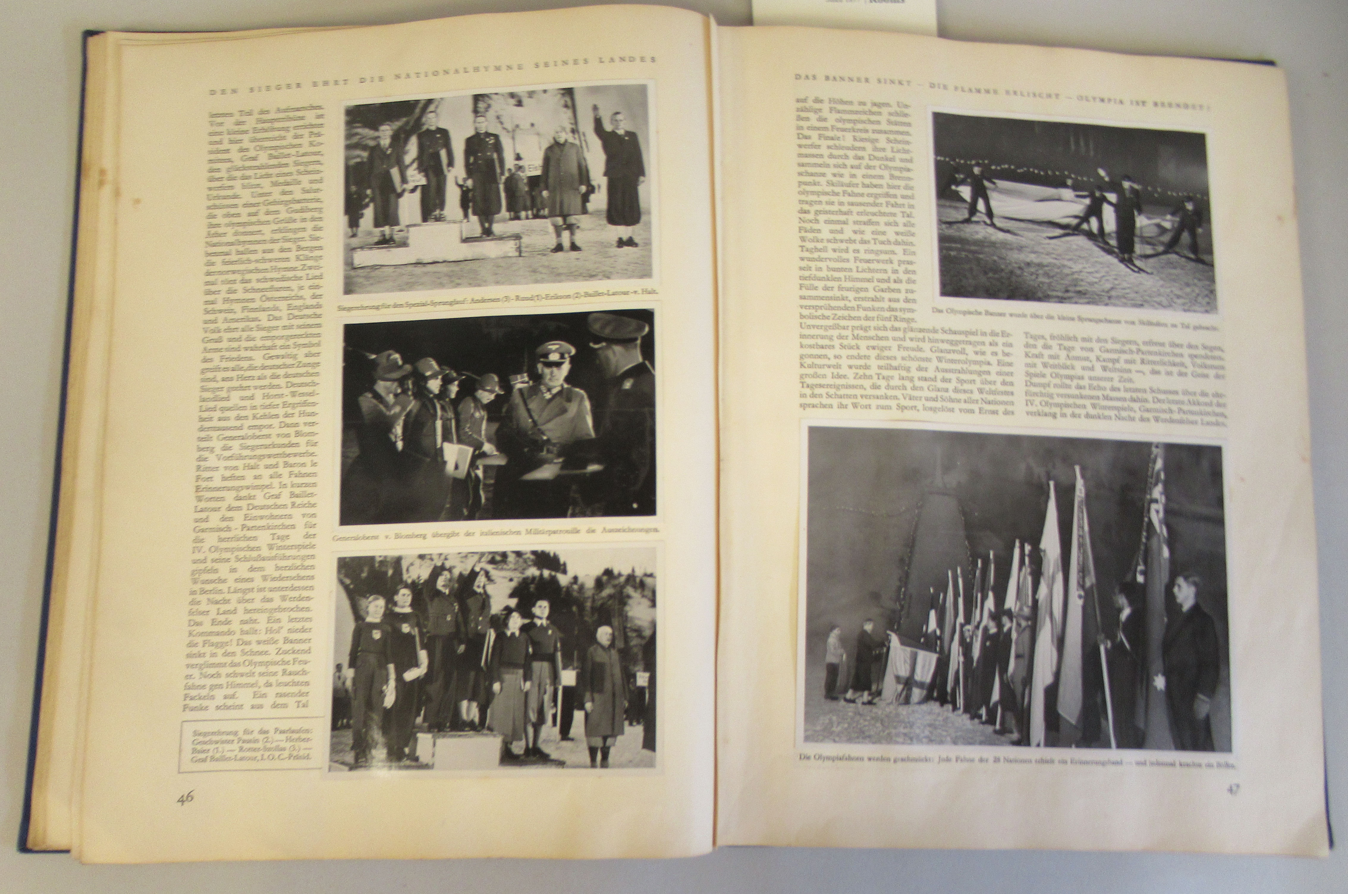 Book: 'Olympia 1936: Band 1 Die Olmpischen Winterspiele Vorschau auf Berlin' with monochrome - Image 8 of 16