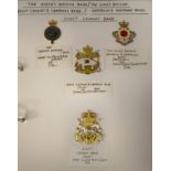 An album collection of fully identified British military badges, some copies, comprising bands and