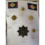 An album collection of fully identified British military badges, some copies: to include Irish