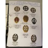 An album collection of fully identified British military badges, some copies, comprising Women's'
