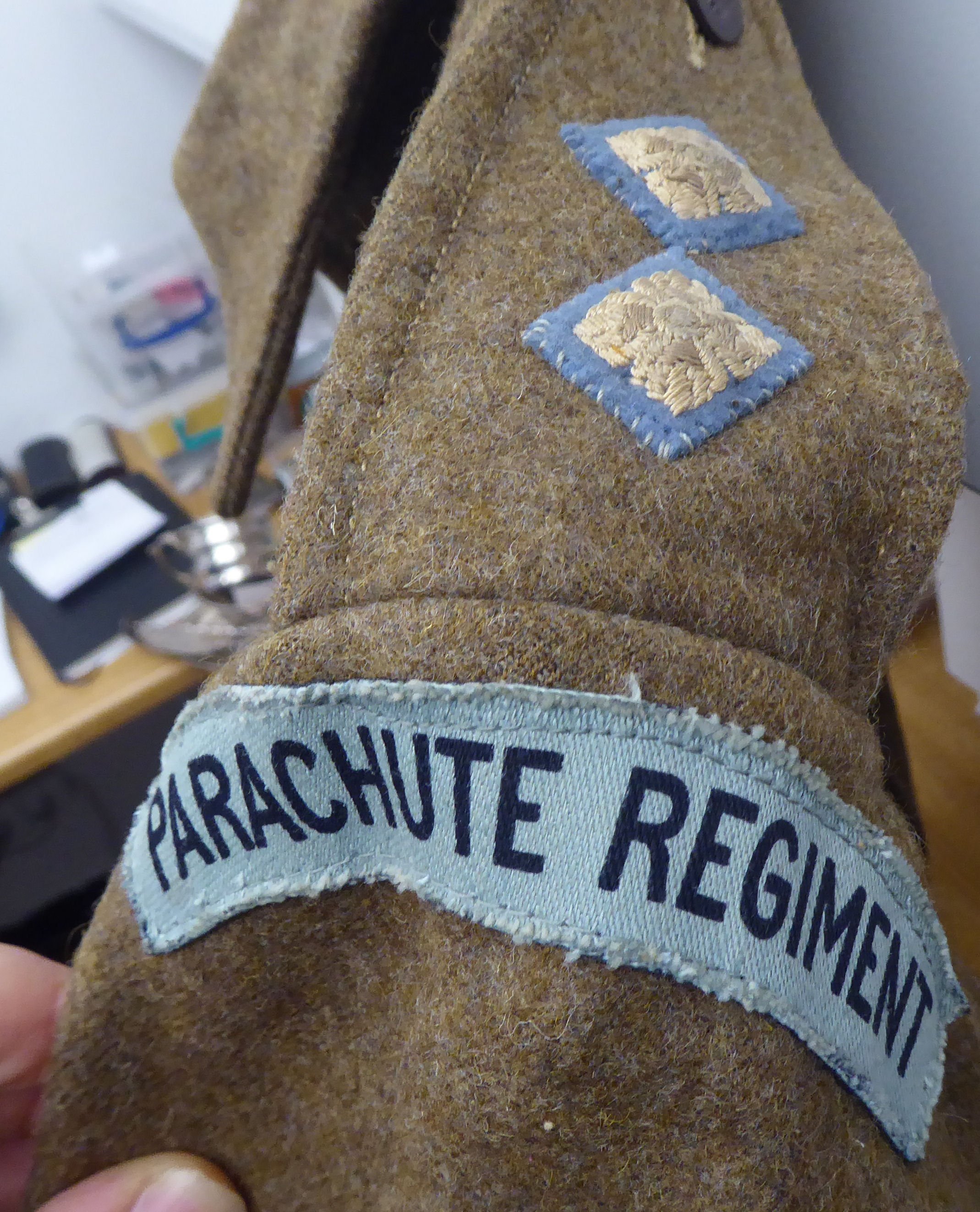 A 1943 dated British Parachute Regiment officers battledress with a lanyard and a pair of - Image 6 of 14