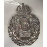 An Indian military shoulder belt device, featuring I in a crescent, on a Maltese Cross (Please Note: