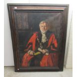 EM Emett - a half-length portrait, the seated figure of John Rudd Leeson JP, first mayor of