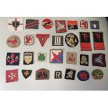 Approx. thirty cloth military arm badges: to include ACA (Please Note: this lot is subject to the