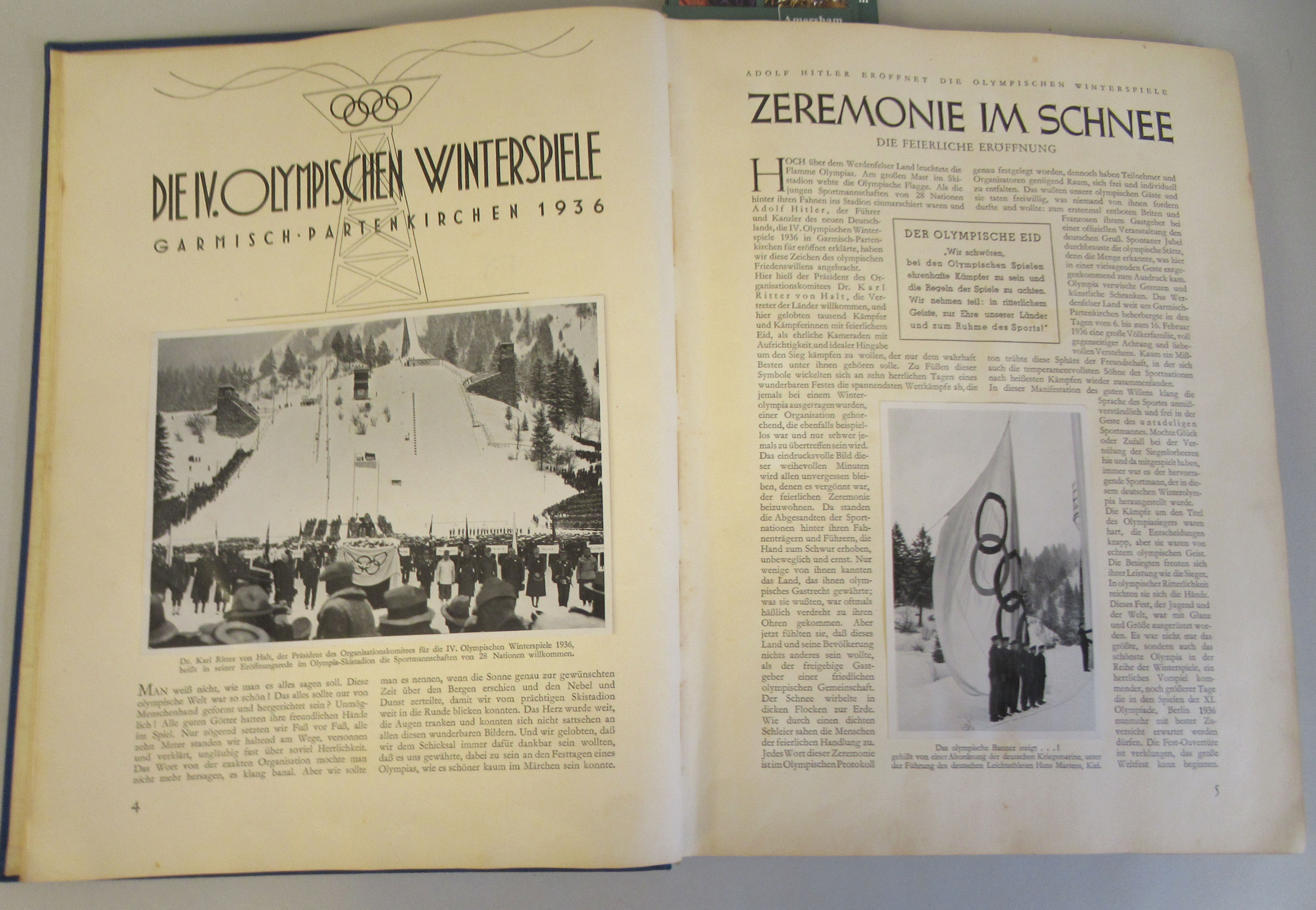 Book: 'Olympia 1936: Band 1 Die Olmpischen Winterspiele Vorschau auf Berlin' with monochrome - Image 4 of 16