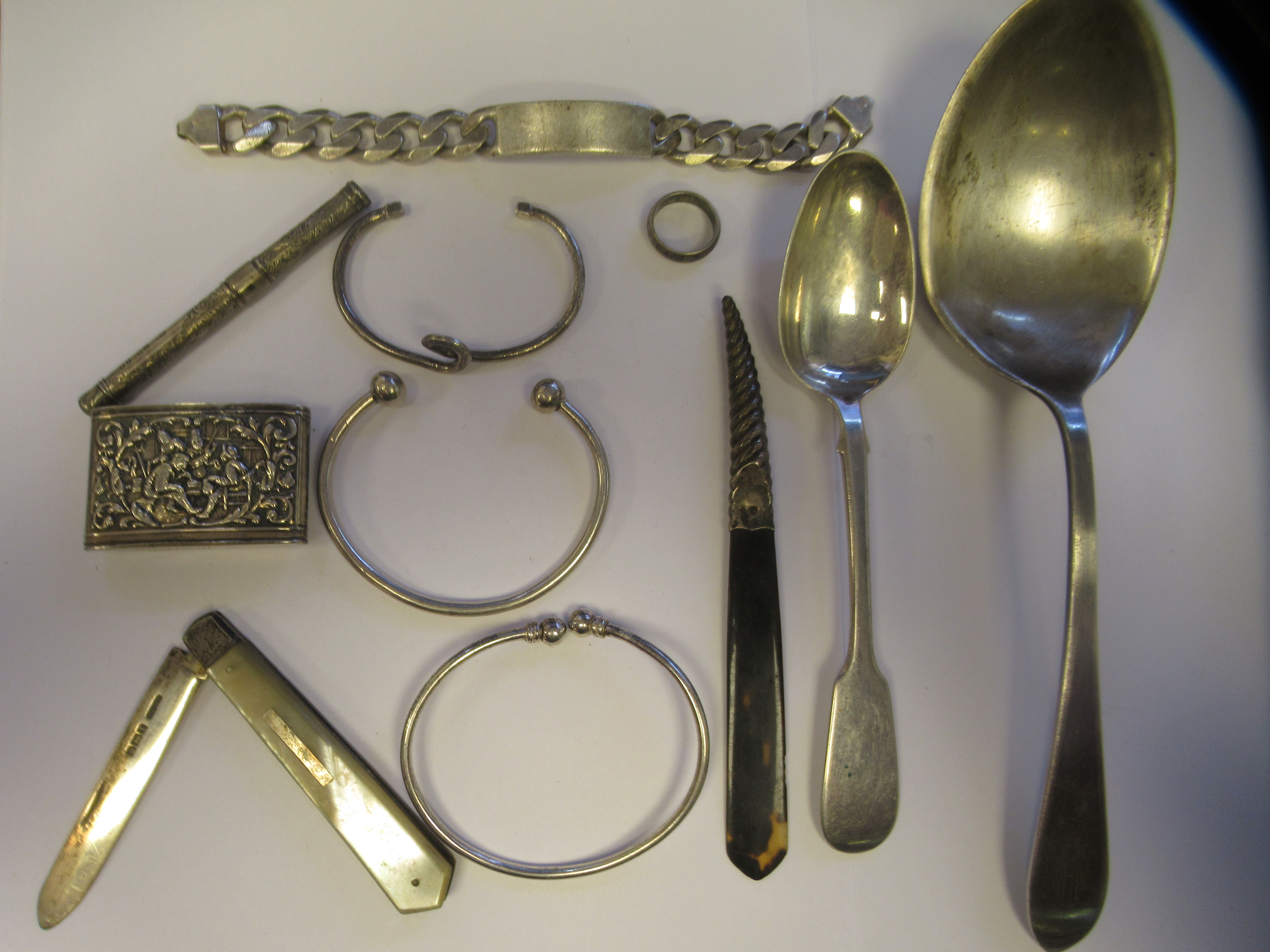 Silver, silver coloured and white metal collectables: to include a Sterling Black Starr and Frost,