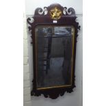 A George III Chippendale style mahogany framed and fretworked mirror  42" x 21"