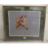 Mark Hankinson - a study of a horses head  pastel  bears a signature  14" x 18"  framed