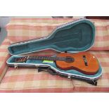 An Aria AC-35 Concert Classical accoustic guitar  cased