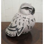 A Jennie Hale pottery model, an owl  bears an impressed signature  12"h