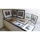 Thirteen prints and engravings: to include a study of Seacombe Ferry, Liverpool  print  10" x 12"