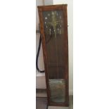 A 1920s/1930s oak cased slave clock  48"h  12"w