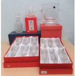 Glassware: to include a Waterford crystal decanter and stopper  12"h  boxed