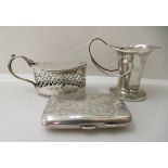 Silver collectables: to include an Art Nouveau cream jug with whiplash handle  Birmingham 1910