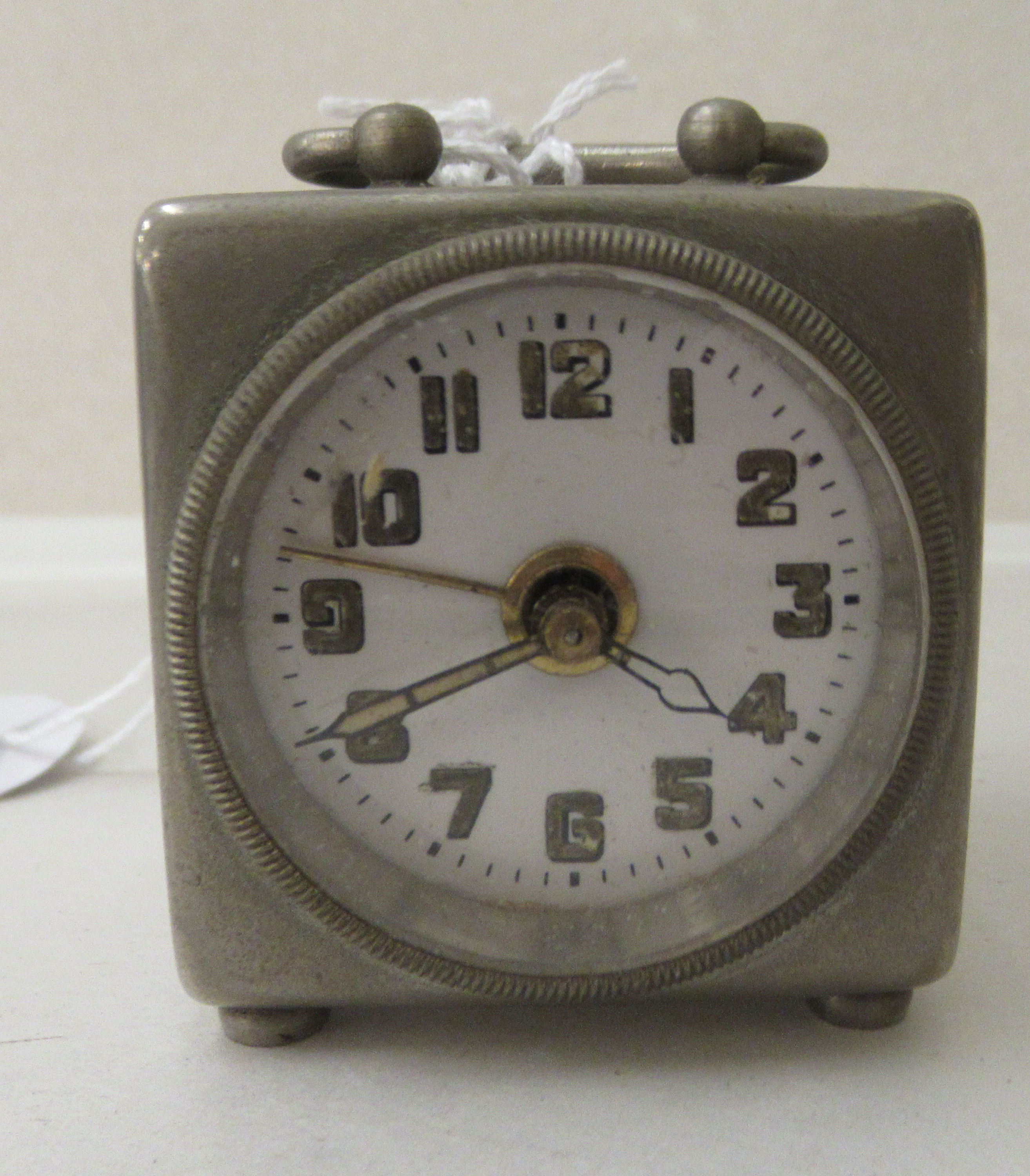 An Art Deco chromium finished cased carriage clock with an alarm; faced by an Arabic dial - Image 2 of 7