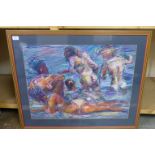 Phillip Rank - 'Bathers in Tuscany'  mixed media  bears a signature & dated 1987 with a Mall