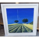 Colin Hamilton - 'Rape Field'  acrylic on board  bears a signature  20"sq  framed