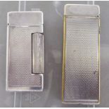 Two vintage Dunhill silver plated cigarette lighters