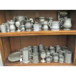18th, 19th and 20thC pewter, mainly tankards  various forms & sizes