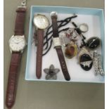 Watches, costume jewellery and items of personal ornament: to include a bracelet; a ring  stamped
