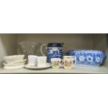 Ceramics and glassware: to include Royal Doulton china Bunnykins series teaware