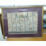 A 17thC John Ogilby map 'The Road from London - Weymouth'  13" x 18"  framed