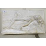 After ICM Bell - a composition plaque, a reclining nude  11" x 19"